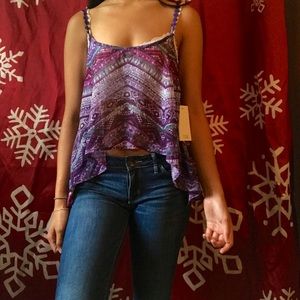 Purple pattern tank top